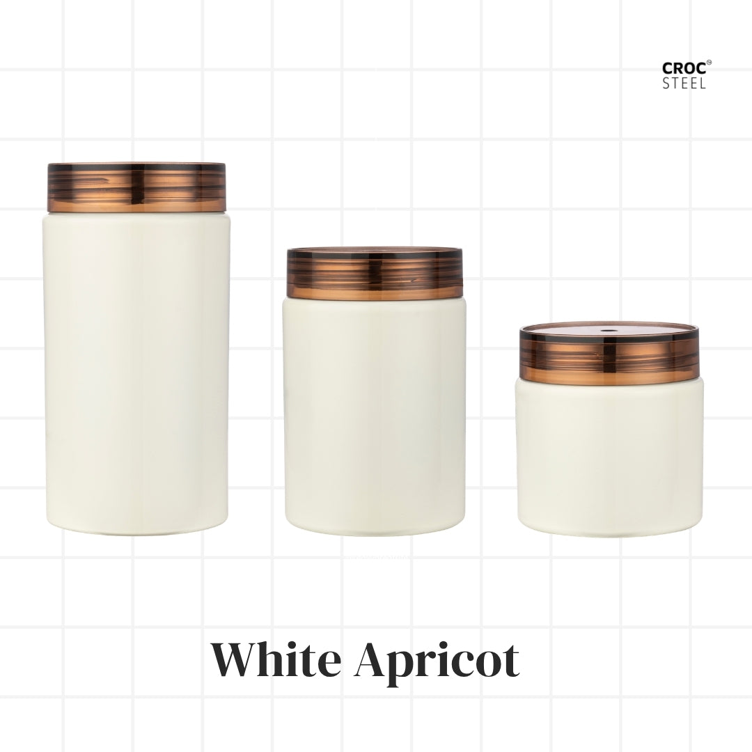 Glossy White Canisters (Set of 3)