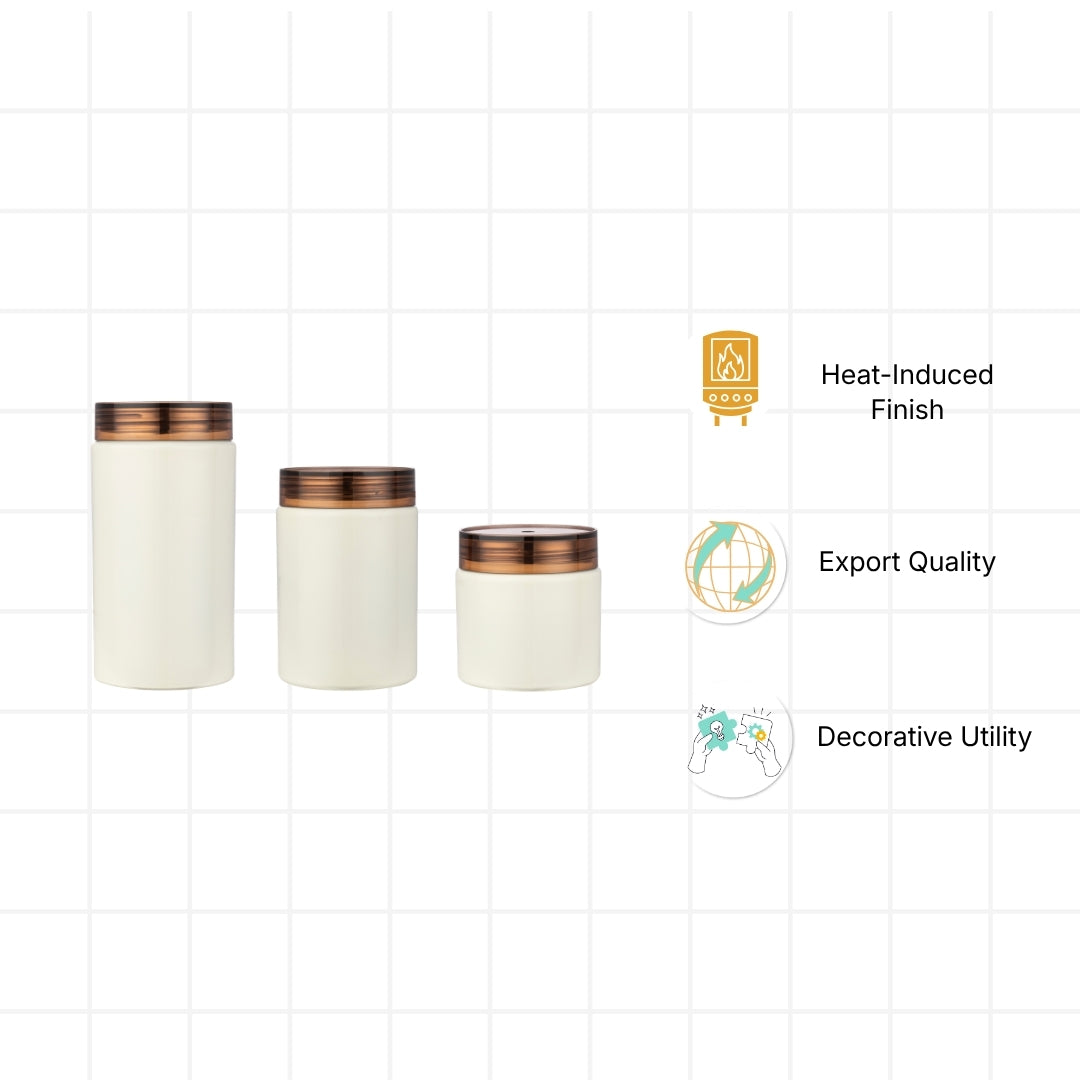 Glossy White Canisters (Set of 3)