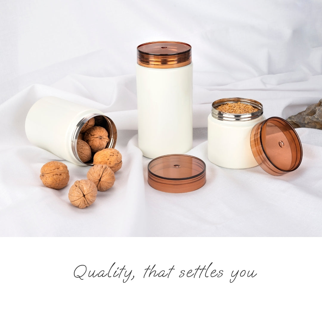 Glossy White Canisters (Set of 3)