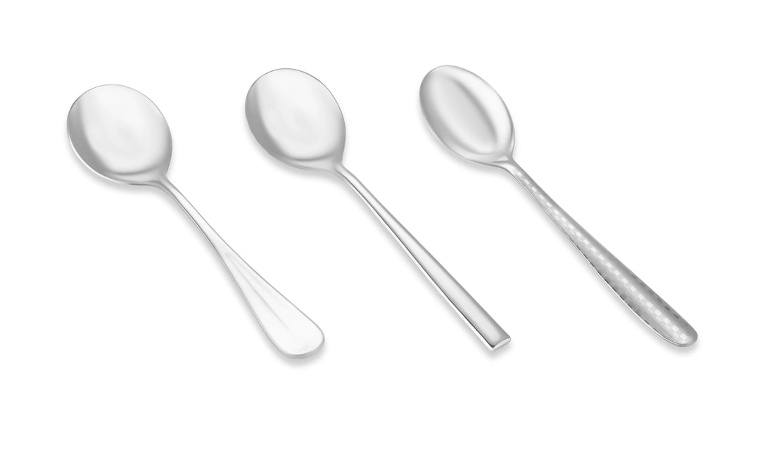 Range of Soup Spoons (Rosegold Checkmate)